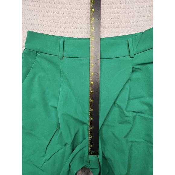 Loft Pants Womens 6 The Peyton Trouser Pleated Wide Leg Green - Picture 5 of 10